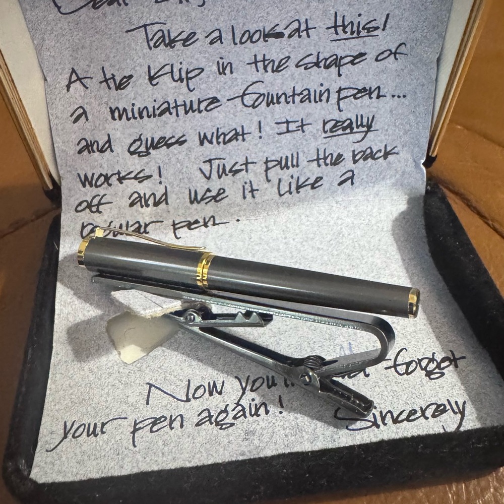 Mini Pen Tie Clip – Vintage Accessory